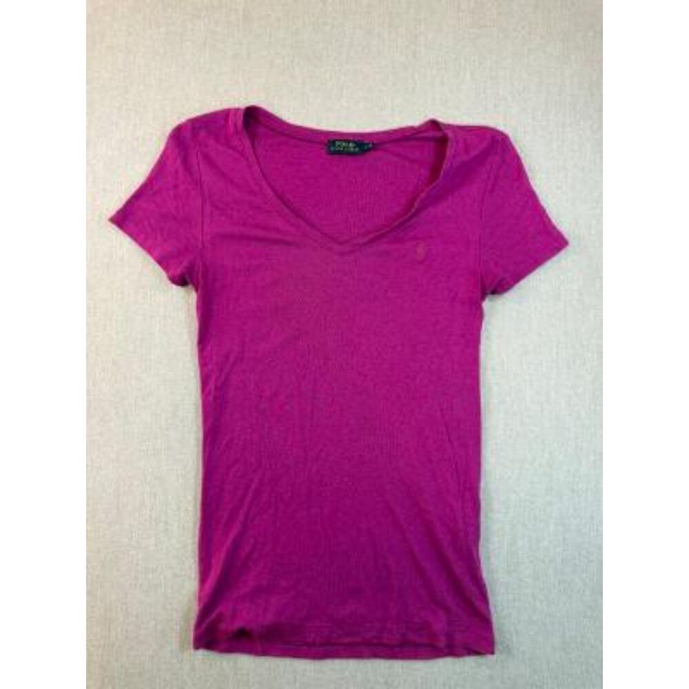 Vintage Polo Ralph Lauren Pink Top Women’s Large Y2K Preppy Tee Shirt